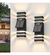 LOZNDA 2 Pack Outdoor Solar Wall Light