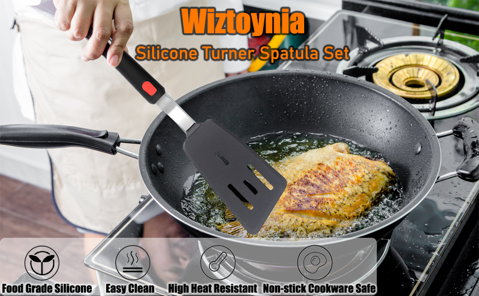 Silicone Spatula Turner Set of 2