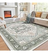 OPPODREAM Soft Area Rugs 5x7, 5x7 Washable Rug with Non Slip Backing, 5 x 7 Faux Cashmere Low-Pil...