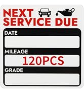 Mkobon 120 Pcs 2x2 Inches Oil Change Stickers, Next Service Due Sticker for Windshield, Strong Ad...