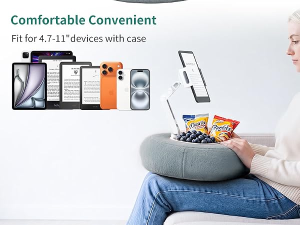 tablet holder + stand + pillow