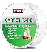 YYXLIFE Double Sided Carpet Tape for Area Rugs Carpet Adhesive Removable Multi-Purpose Rug Tape C...