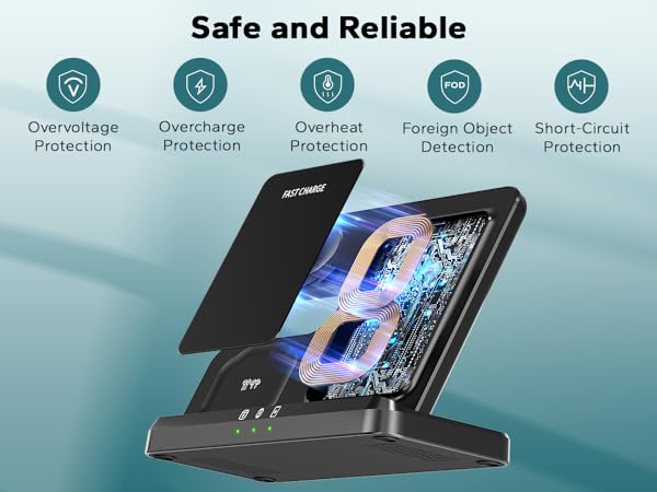 phone and watch charger with multi-protection