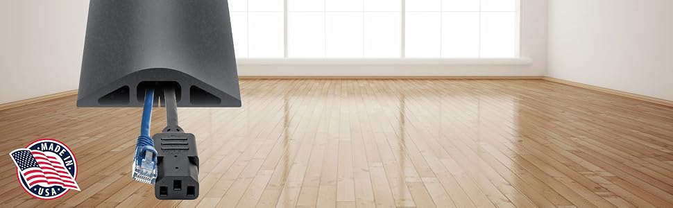 Rubber Duct with cables on wooden floor