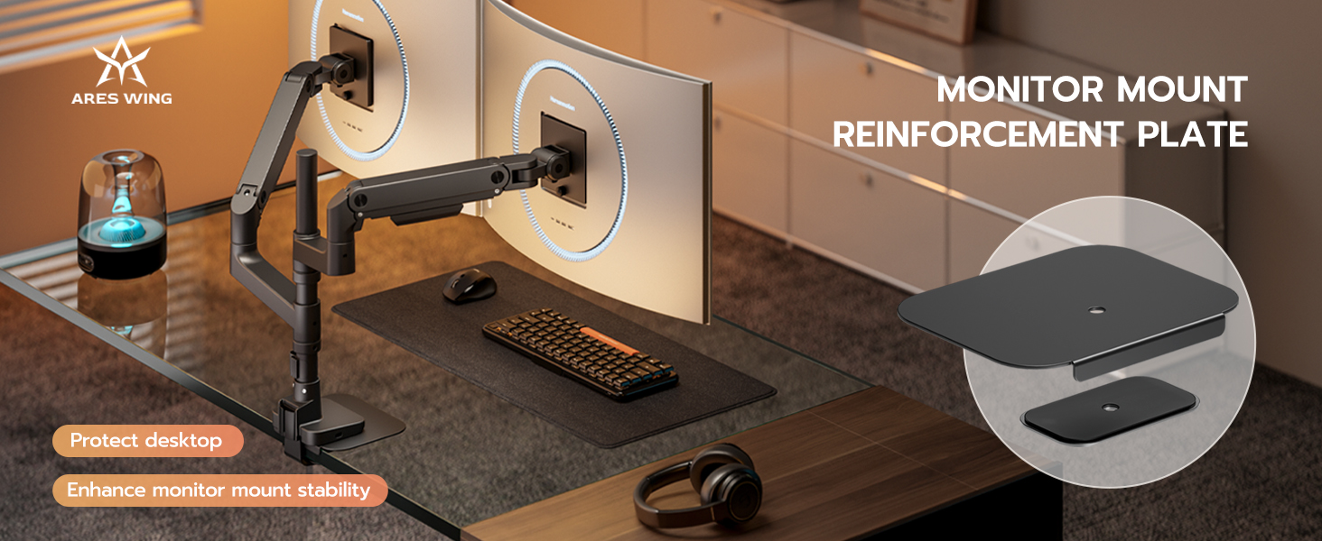 monitor mount reinforcement plate