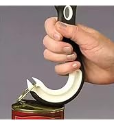 Black Opener, Small Hands, Seniors Easy to open Ergonomic Can Ring-Pull Helper J Shape Ring Pull ...