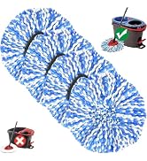 Spin Mop Replacement Head Compatible with O-Ceda 2-Tank Dual System RinseClean Microfiber Spin mo...