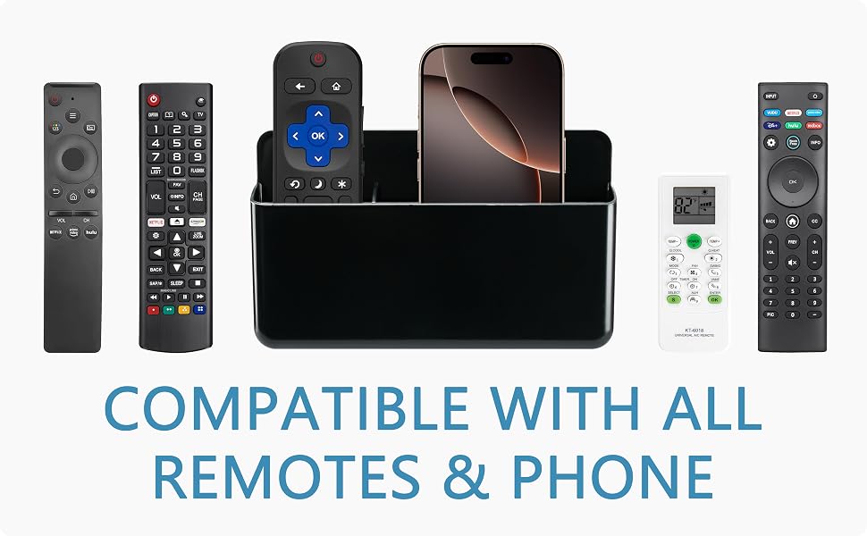 wall mount remote control holder