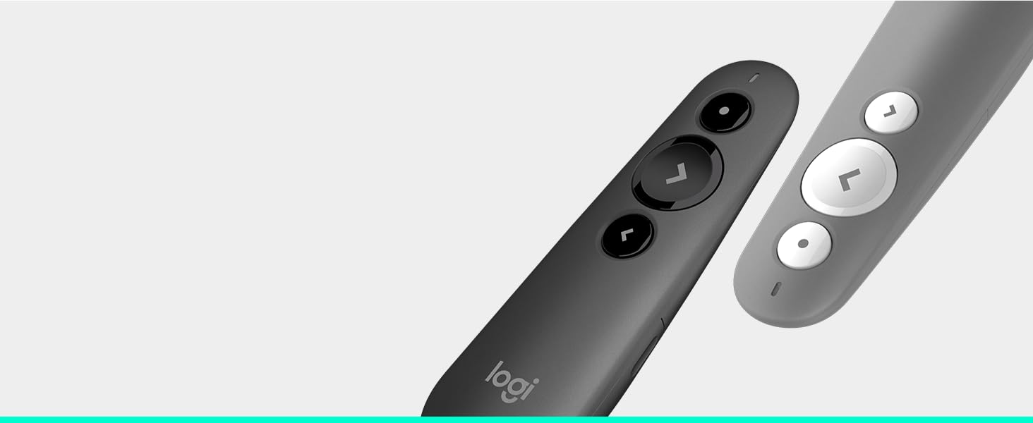 R500s Laser Presentation Remote, Bluetooth, USB-A Receiver, Presentation Clicker with Laser Pointer