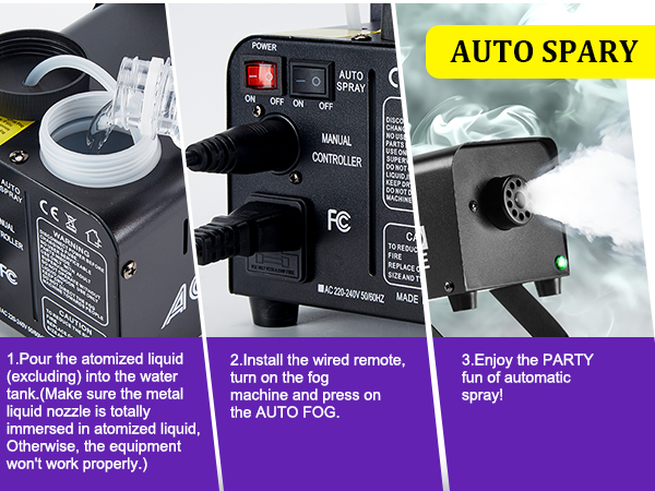 fog machine smoke machine auto spray with remote control