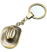 Yzikema 1 Pcs Cowboy Hat Metal Keychain For Men Women Backpack Purse,Key Chains Key Ring For Car,...