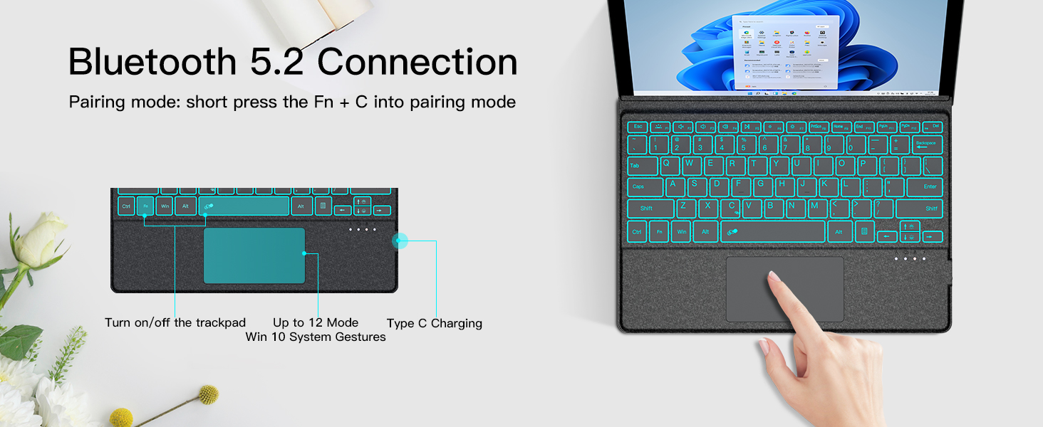 surface pro 7 type cover keyboard