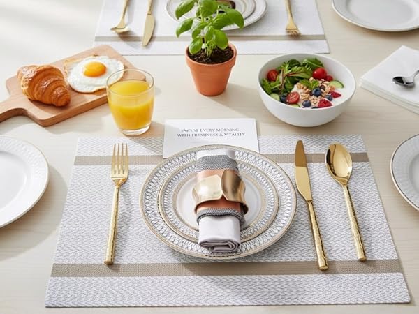 white placemats