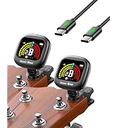 New bee Guitar Tuner Rechargeable, 360° Rotatable Clip On Tuner with Color Screen, Fast & Accurat...