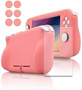 Switch Lite Coral Accessories, Soft Silicone Case for Nintendo Switch Lite with Screen Protector ...