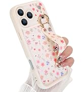 Jefonha Compatible with iPhone 17 Pro Max Case with Finger Hand Wrist Strap for Girls Women, Cute...