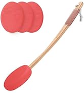 AmazerBath Lotion Applicator for Back, Feet, 4 Replacement Pads with 17" Curved Handle, Back Suns...