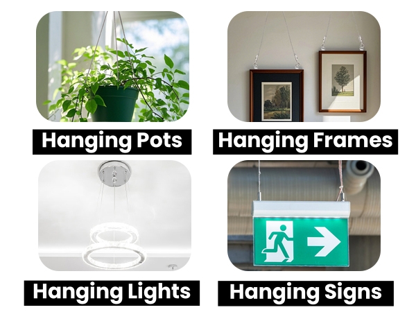 ELFULLY 8 Pcs Adjustable Hanging Wire