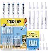 Slobproof Refillable Touch-Up Paint Pen and Brush Tips Bundle - 5 in 1 Pack with Precision Small ...