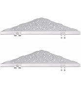 WELLUP Shower Corner Shelf with 4 Hooks,No-Drill 10" Brushed Nickel 304 Stainless Steel Recessed ...