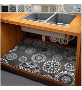 AiBOB Waterproof Under Sink Mat, Absorbent Quick Dry Sink Liners Protect Cabinets, Durable Shelf ...