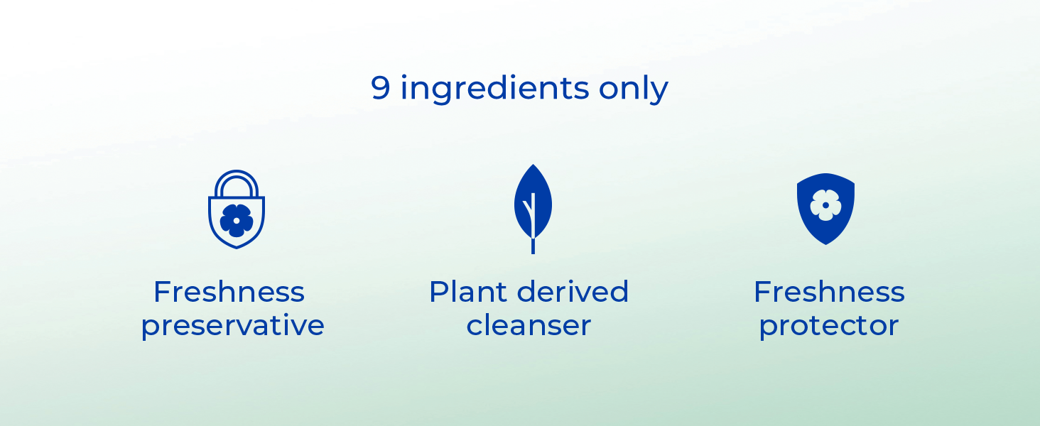 Freshness preservatives ensure lasting effectiveness for a fresh experience.