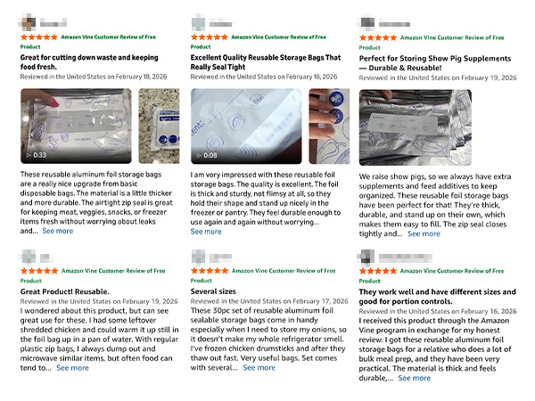 freezer-safe storage bags