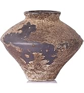 Wabi Sabi Rusty Vintage Vase, 6.1" Tall Wabi Sabi Decor Rustic Farmhouse Pottery Vase for Centerp...