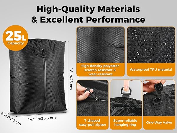 travel vacuum bag luggage