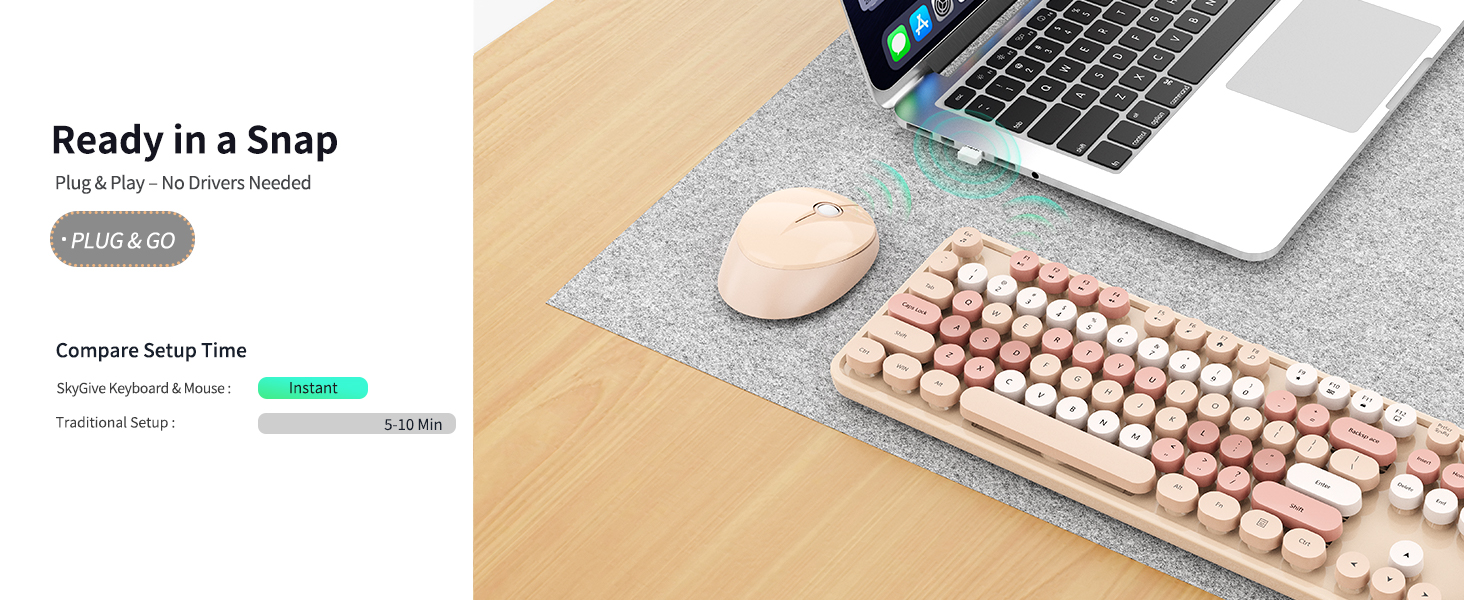 retro keyboard and mouse wireless