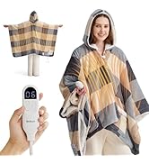 Bedsure Heated Blanket Wearable Shawl - Electric Wrap Poncho Blanket Hoodie Adult as Winter Gifts...