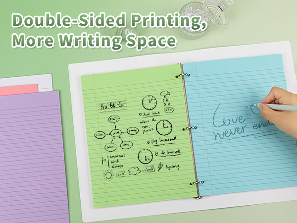 3-Hole Punched Notebook Paper