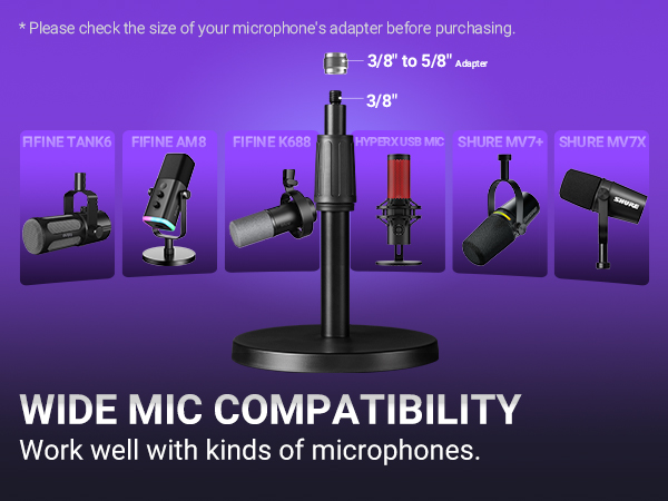 wide mic compatibility