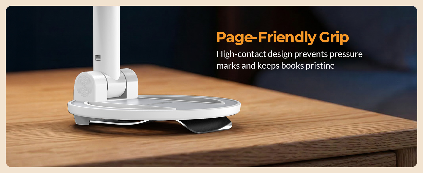 page-friendly grip
