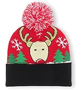 Phaiy Christmas Festival Funny Knit Beanie Cuffed ?Plain Knited Hat Holiday Warm Snow Caps Funny ...