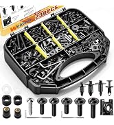 weideer 230Pcs Motorcycle Fairing Bolt Kit,304 Stainless Steel M5 M6 Screws,M6 M7 M8 Plastic Fend...