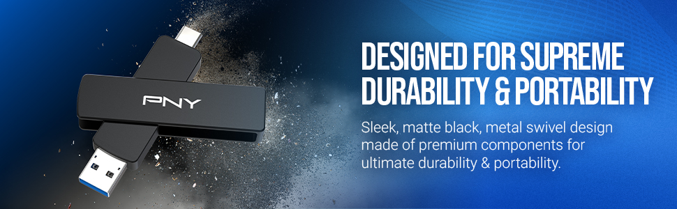 DUO Link V3 USB 3.2 Gen 2 Type C/Type A OTG Flash Drive - Designed For Durability & Portability