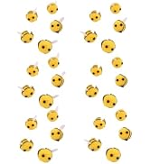 WNHNO 30 Pcs Felt Bees for Crafts Cute Pom Pom Bees Small Felt Craft Balls Mini Bees Figures for ...