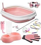 Lobeve Kitten Starter Kit,8 Piece Cat Essentials Set. Includes:Cat Litter Box,Cat Toys,Automatic ...