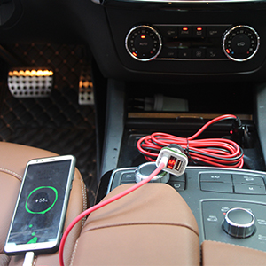 12FT Heavy Duty Car Cigarette Lighter Extension Cord - Replacement Male Plug to Female Socket 12V-24