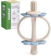 haakaa Silicone Baby Teether Toys,Nipple-Shaped End for Gum Massage,360° Baby Toothbrush Head for...