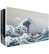 eXtremeRate Custom Soft Touch Grip Faceplate for Nintendo Switch Dock, The Great Wave Patterned D...