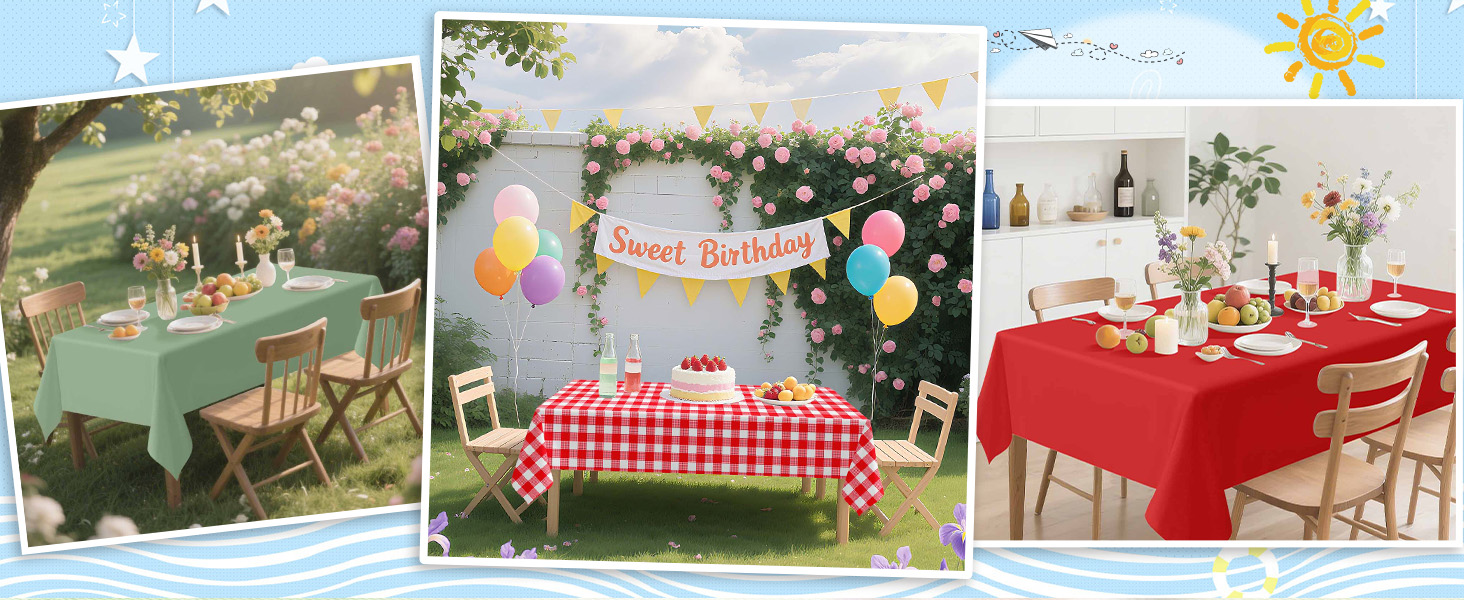 rectangle plastic disposable tablecloth table cloths for party table cloth rectangular Tablecloths