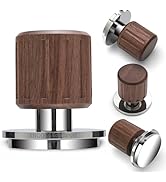 KNODOS Echo Tamper 54mm with Click Feedback 30lb Walnut Calibrated Espresso Tamper Tool 53.35mm f...