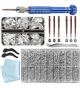 PTSLKHN Eyeglass Repair Kit with Screws, Nose Pads and Eyeglass Screwdriver - 18 Types of Screws ...