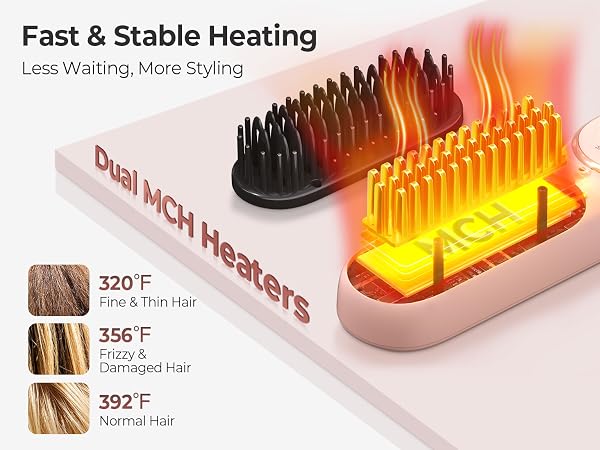 cordless straightener brush
