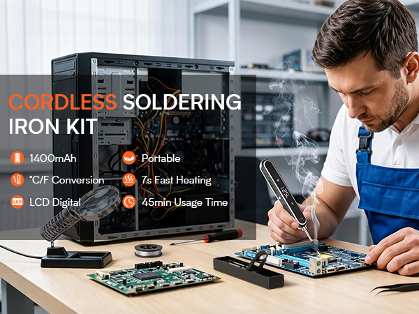 Mini Cordless Soldering Iron Kit,