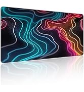 Waterproof Large Gaming Mouse Pad 31.5x15.7 Inch, XXL Mousepad with Non-Slip Rubber Base & Stitch...