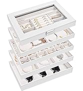 ProCase 5 Layers Stackable Jewelry Tray Box, Stackers Jewelry Trays for Dresser Drawer Storage, J...