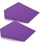 DEAYOU 2 Pack Yoga Foam Wedge, 13" EVA Foam Wedge Block for Exercise, Wrist Back Support (Purple)